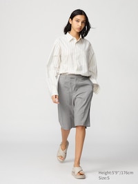 Broadcloth Oversized Shirt (Stripe)