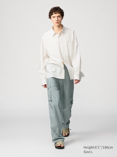 Broadcloth Oversized Shirt (Stripe)