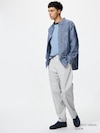 Stretch Easy Ankle Trousers (Stripe)