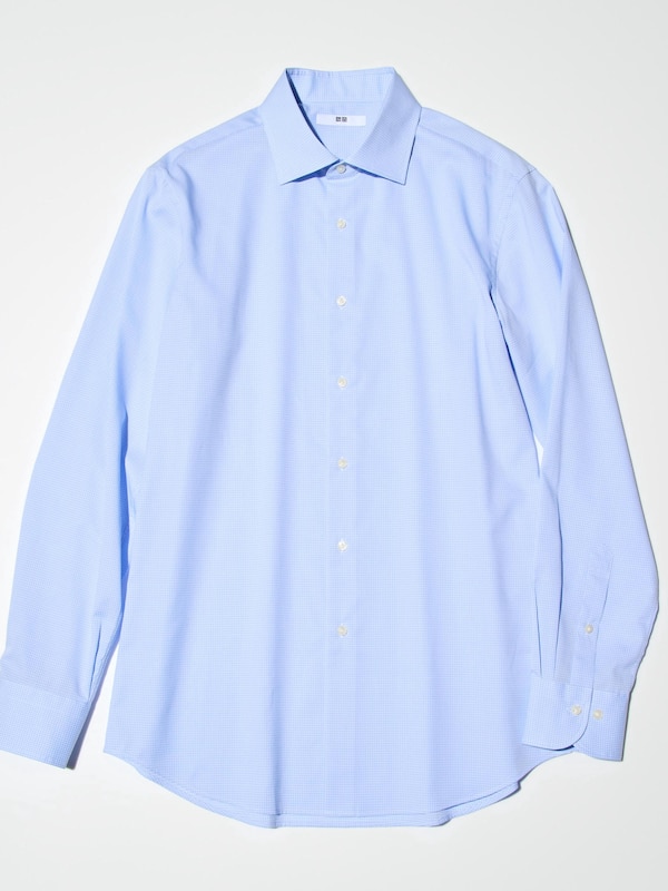 Fine Cloth Easy Care Regular Fit Shirt (Semi-Cutaway Collar, Check)