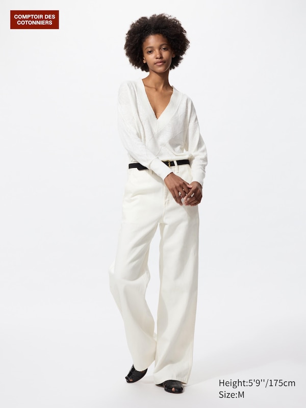 Cotton Linen Straight Trousers