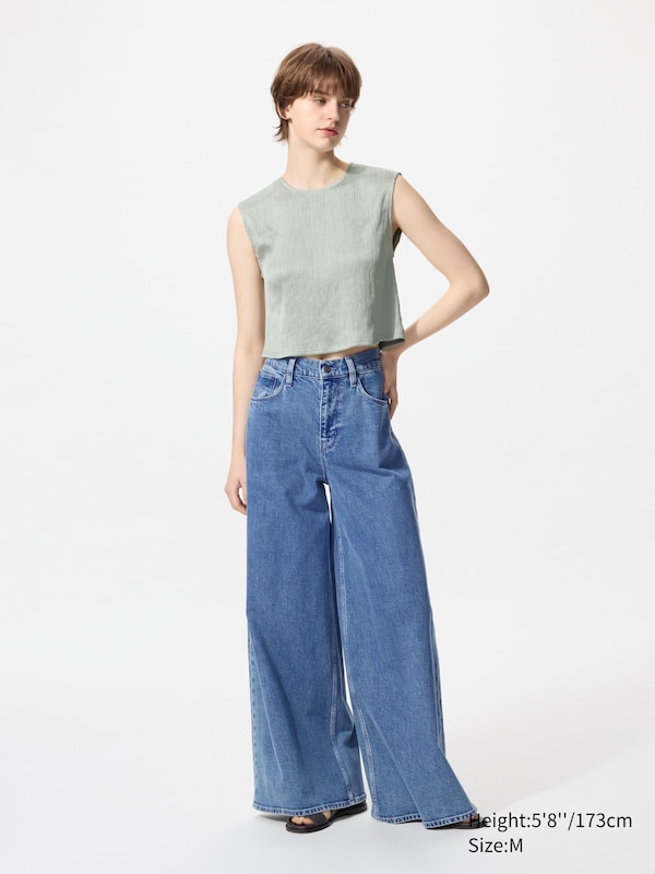Satin Crinkle Sleeveless Top
