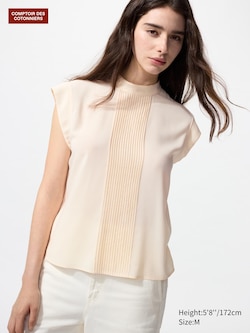 Camisa viscosa mezcla sin mangas