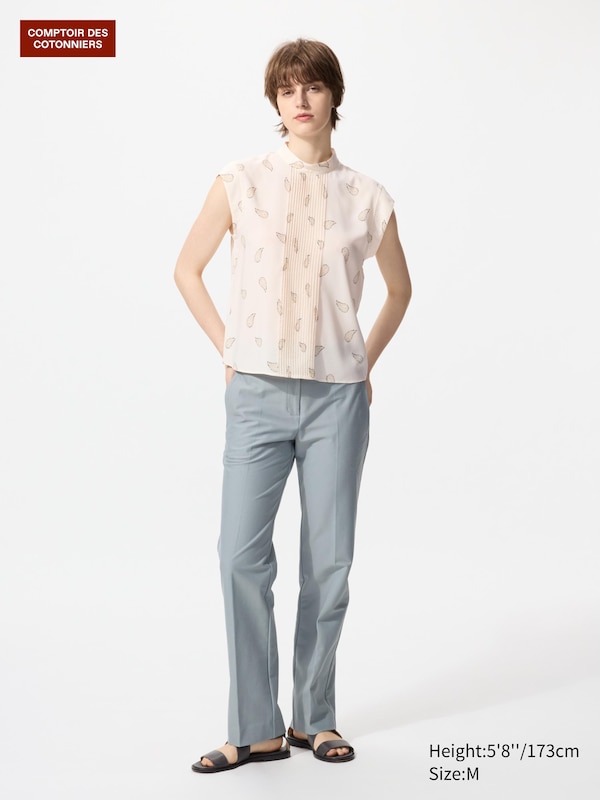 Georgette Rayon Blend Blouse (Sleeveless)