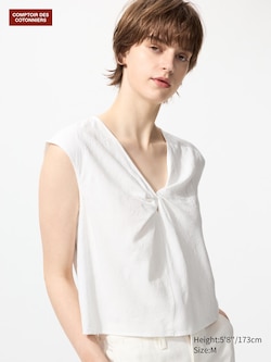 Camiseta viscosa mezcla sin mangas