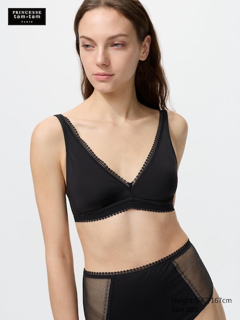 Uniqlo - Soutien-Gorge Triangle Sans Armatures (Microfibre) - Noir - C95