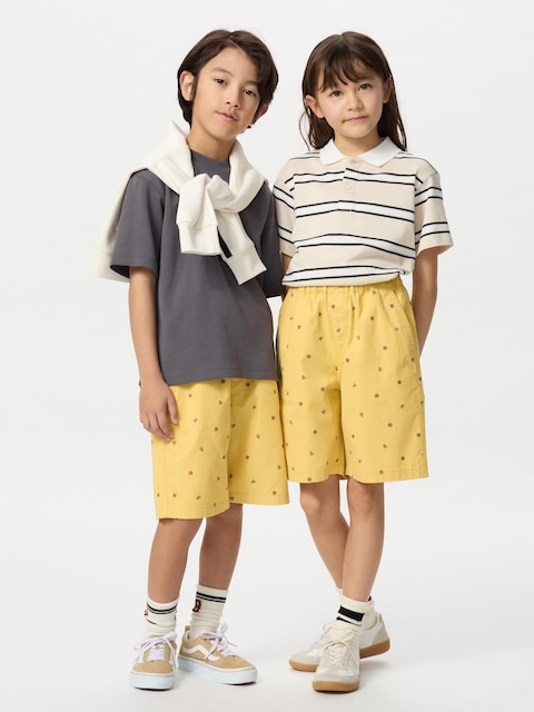 Uniqlo Geel - Easy Short (Print) - 9-10 Jaar (140Cm)