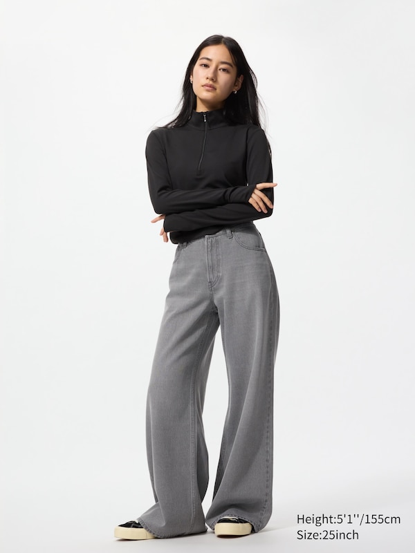 Drapey Wide Flare Jeans (Shorter)