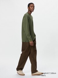 AIRism Cotton Crew Neck T-Shirt (Stripe)