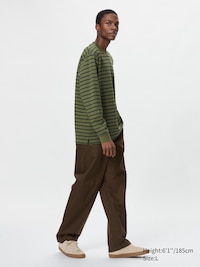 AIRism Cotton Crew Neck T-Shirt (Stripe)