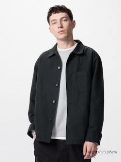 Linen Blend Shirt Jacket