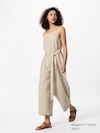 Linen Blend Jumpsuit (Stripe)