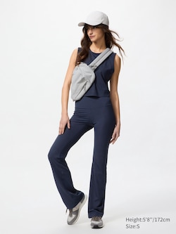 AIRism Leggings (soft, gerippt, ausgestellt, lang)