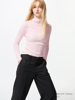 100% Merino Ribbed Turtleneck Jumper