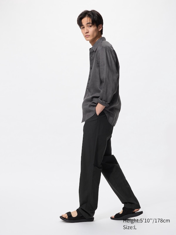 Linen Pants Uniqlo Pantalon Lin Uniqlo Wide Pants Uniqlo Pantalon