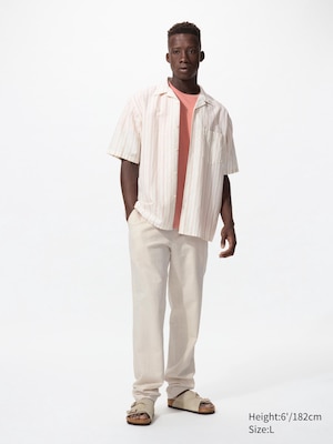 Linen Blend Relaxed Trousers (Longer)