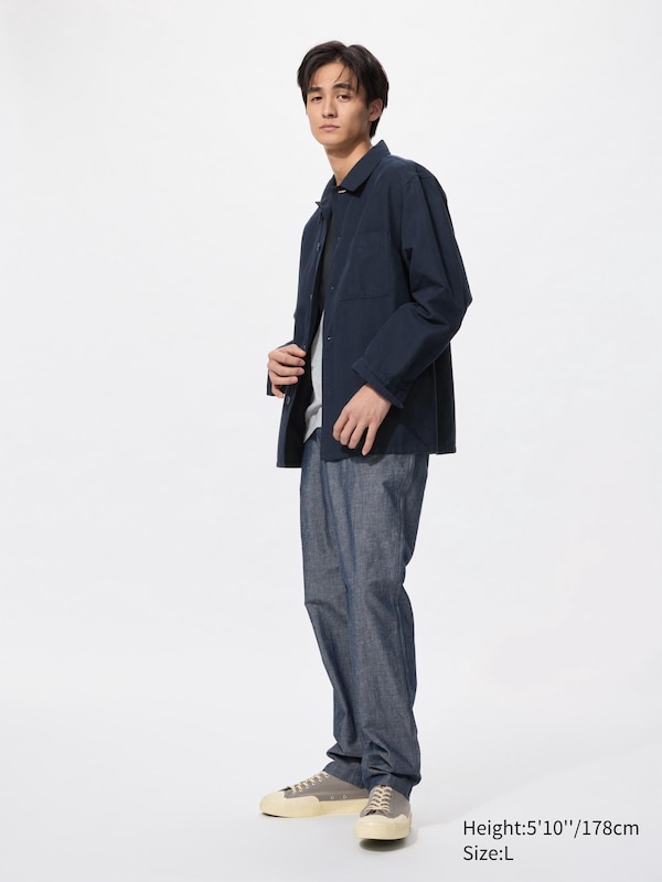 Linen Blend Relaxed Trousers (Longer)