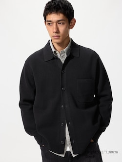Milano Ribbed Shirt Collar Cardigan