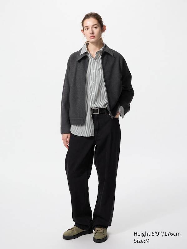 Blouson zippé en jersey brossé