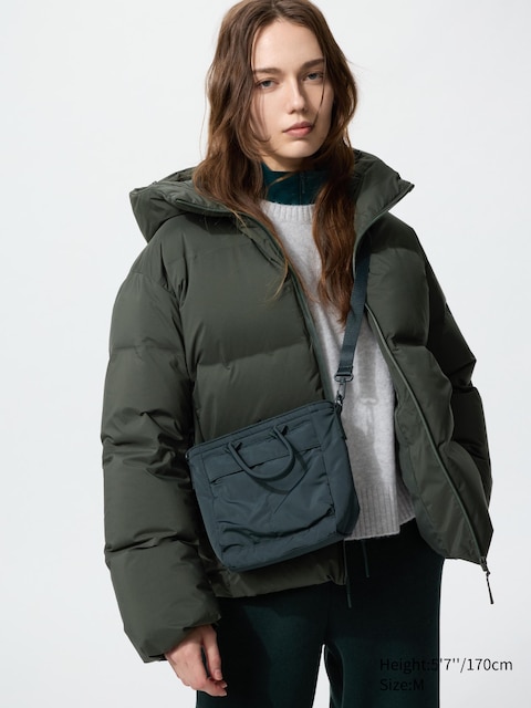 Uniqlo - Parka Plumas Sin Costuras - Xxs Verde Oliva Mujer