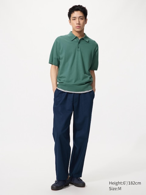 Uniqlo - Pantalon En Lin Mélangé Easy - Bleu Marine - Xl