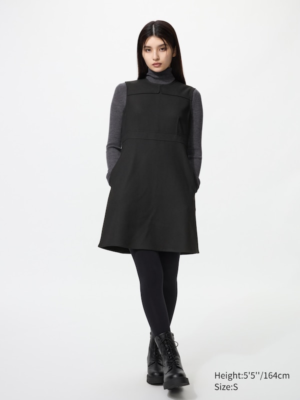 Double-Faced Mini Dress (Sleeveless)