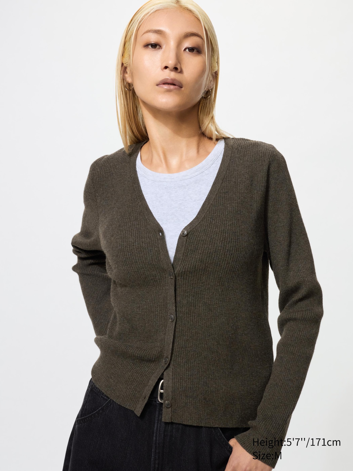 Cardigan en maille côtelée (Lavable en machine) pour Femme | UNIQLO FR