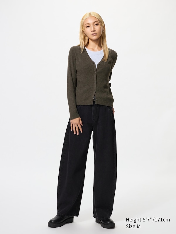 Cardigan en maille côtelée (Lavable en machine)