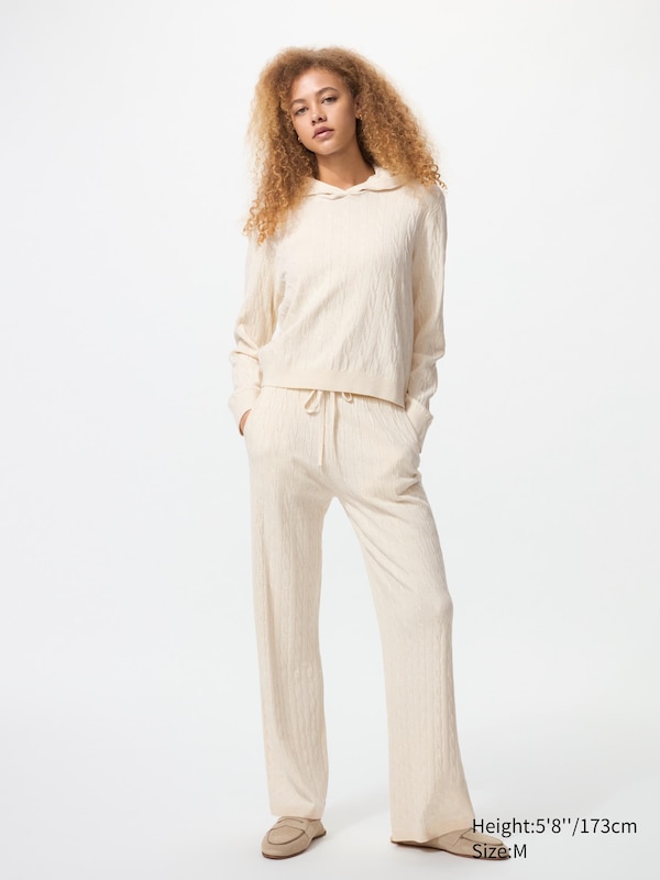 Washable Knit Cable Hoodie