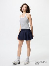 Open Back Halter Bra Top | Striped