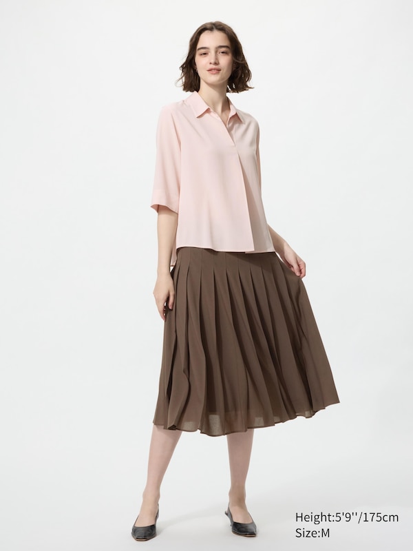 Blusa Viscosa Colletto Aperto