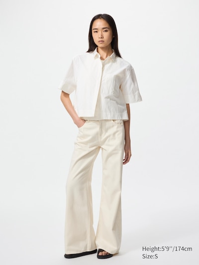 Nylon Boxy Short Shirt | Half Sleeve