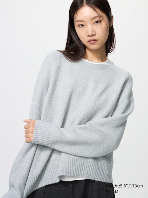 Uniqlo - Pull En Maille Soufflée Yarn™ - Gris Clair - Xxl