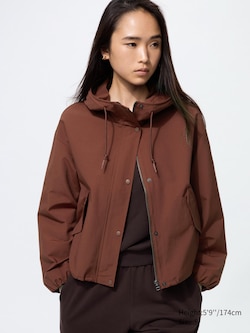 Cotton Blend Short Parka