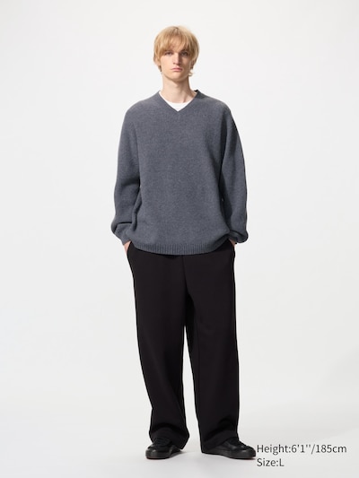 3D Souffle Yarn V-Neck Sweater