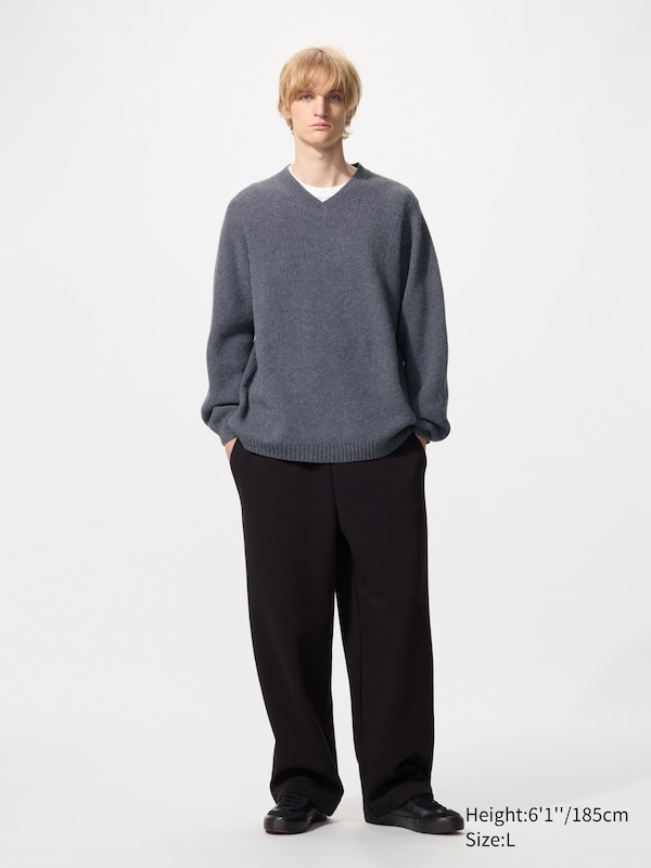 3D Knit Seamless Soufflé Yarn V Neck Jumper