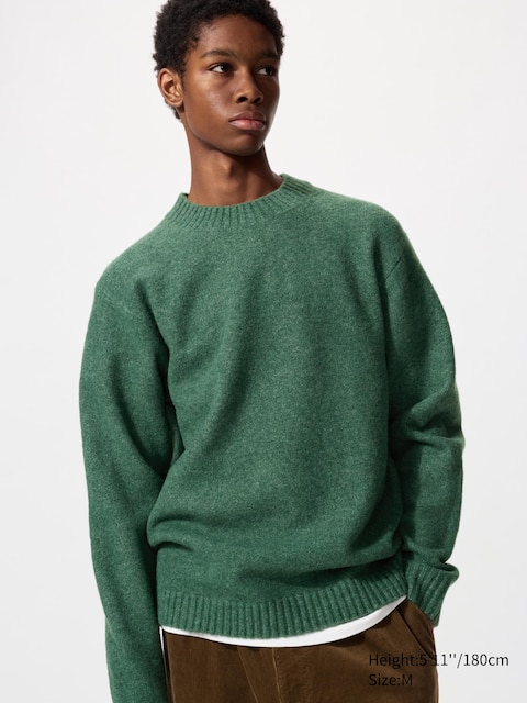 Uniqlo Groen - Soufflé Trui Met Ronde Hals - L