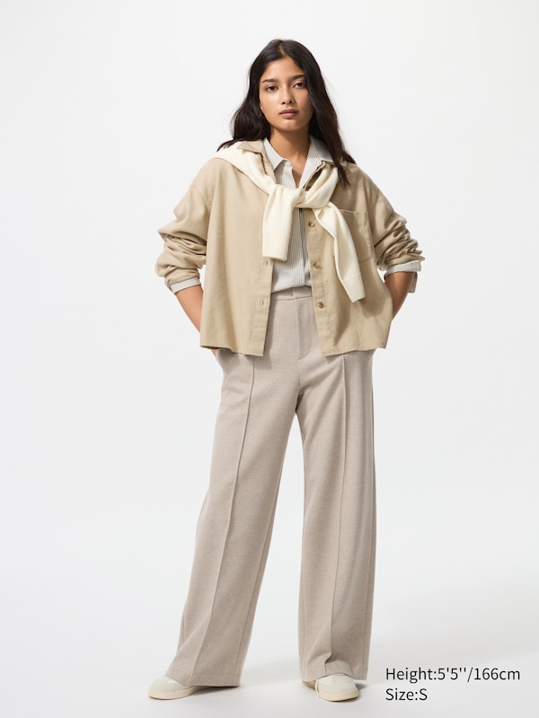 Brushed Jersey Wide Trousers