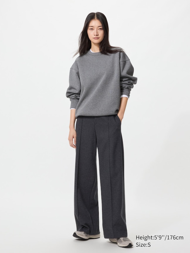 Brushed Jersey Wide Trousers (Longer)