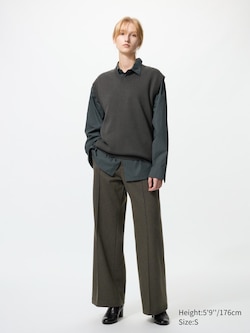 Brushed Jersey Wide Trousers (Longer)