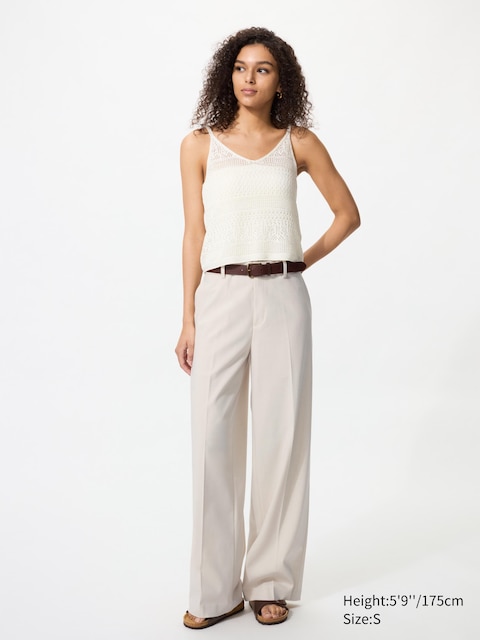 Uniqlo - Pantalon Smart Large (Long) - Nude - Xs