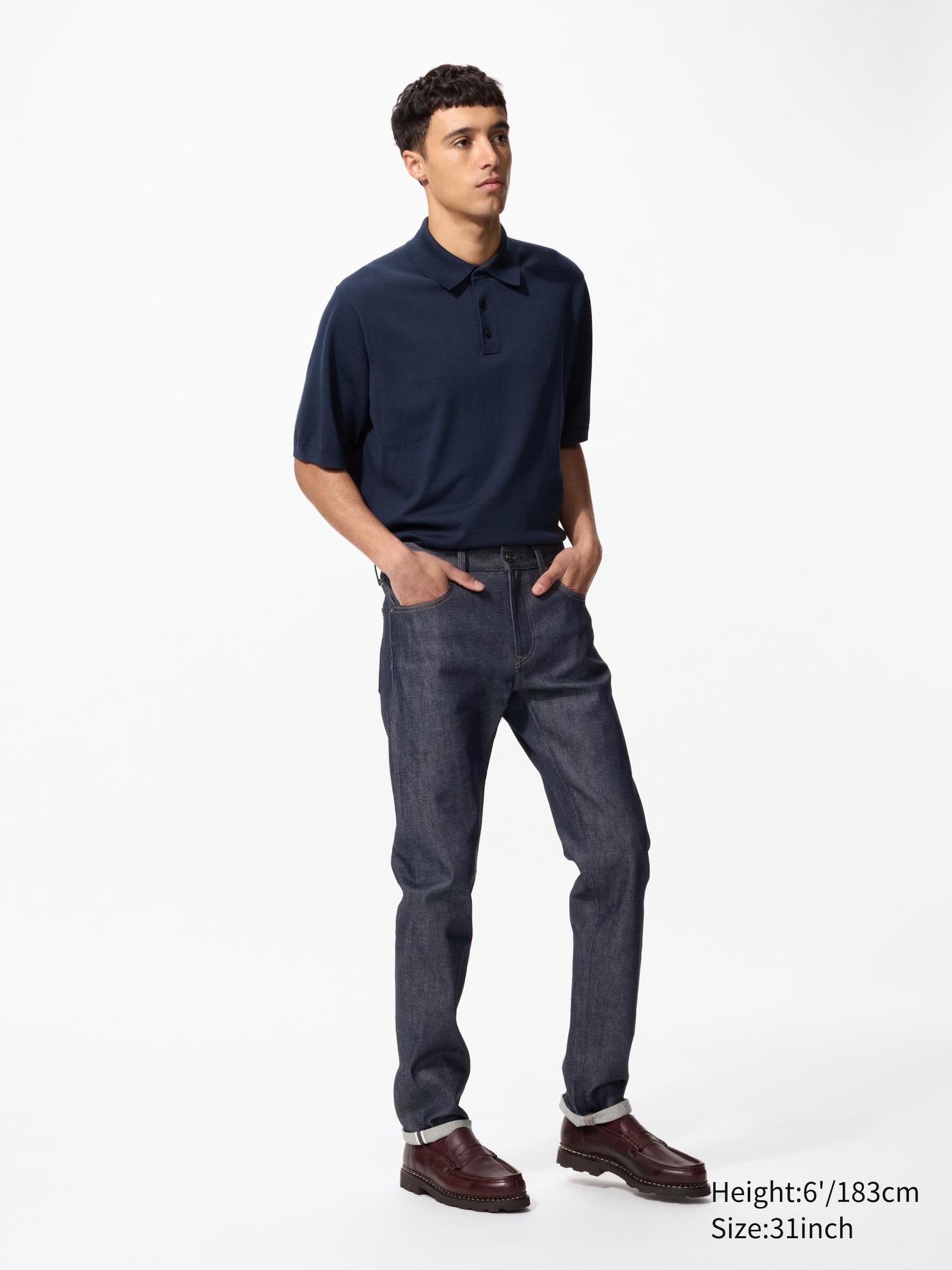 Jean Slim Selvedge Stretch pour Homme | UNIQLO FR