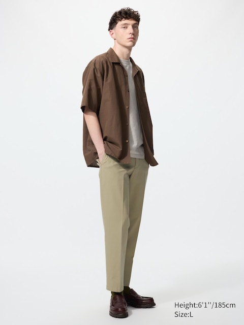 Uniqlo - Pantalon Smart 7/8Ème En Coton - Beige - Xxl