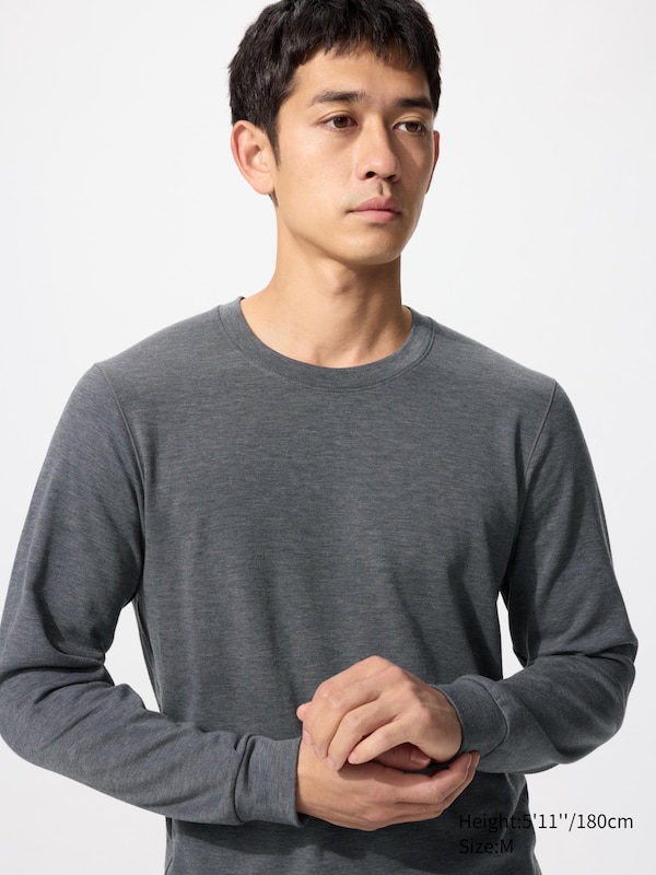 HEATTECH Extra Warm Cotton Crew Neck T-Shirt (Long Sleeve)