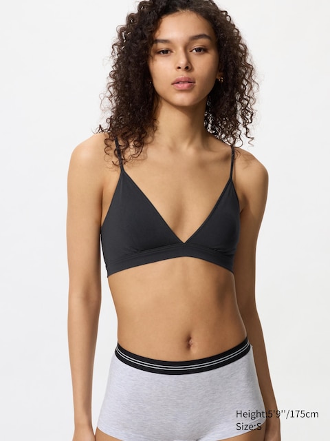Uniqlo - Soutien-Gorge Sans Armatures (Ultra Stretch, Triangle) - Noir - Xl