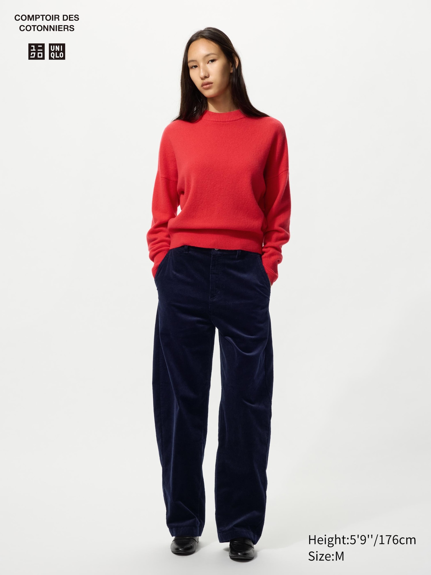 Pantaloni Velluto a Coste Ampi (Misura lunga)