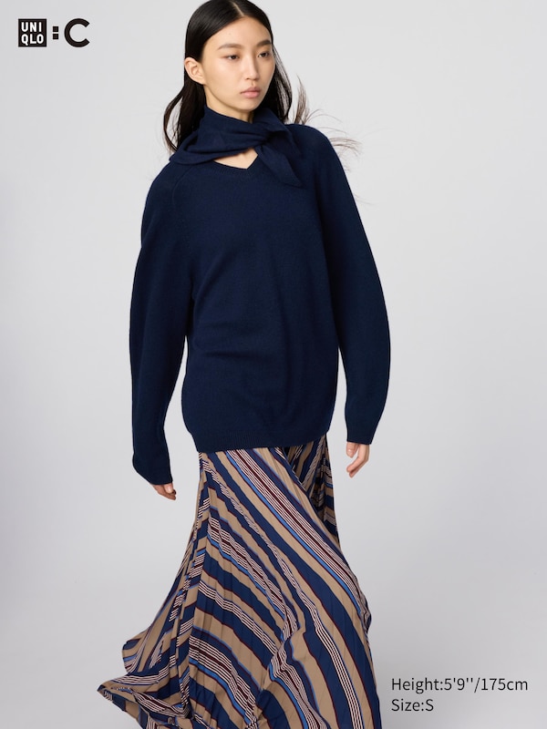 100% Cashmere Relaxed V Neck Jumper