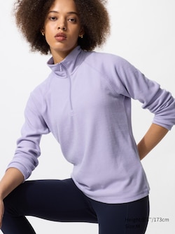 HEATTECH Fleece Stretch Half-Zip T-Shirt (Long Sleeve)