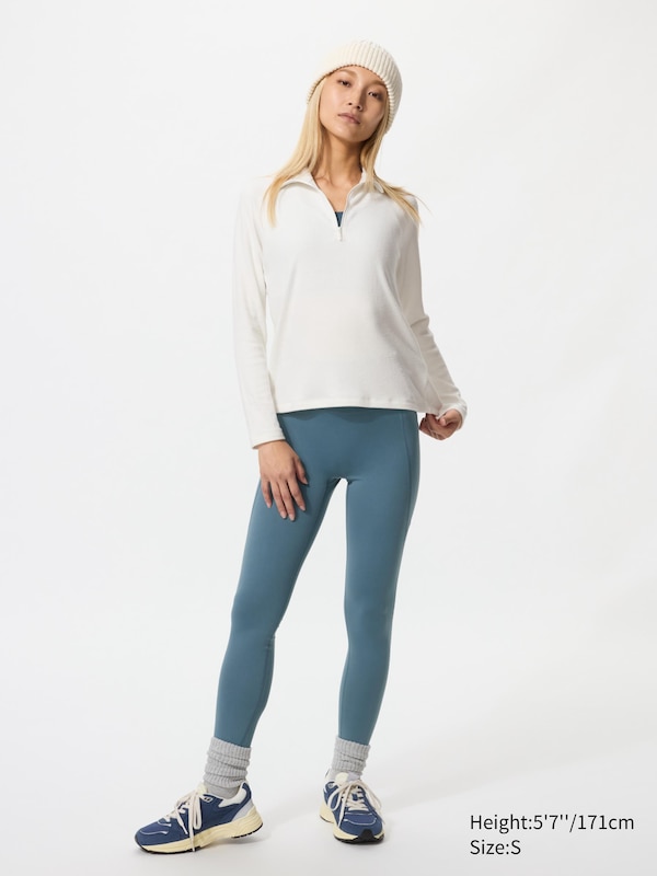 HEATTECH Fleece Stretch Half-Zip T-Shirt (Long Sleeve)