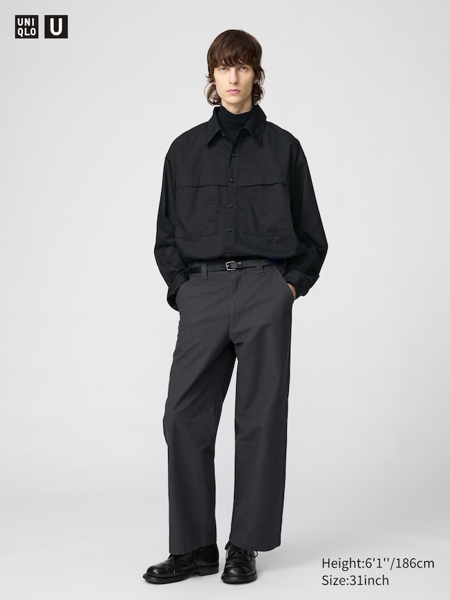 Wide Straight Trousers